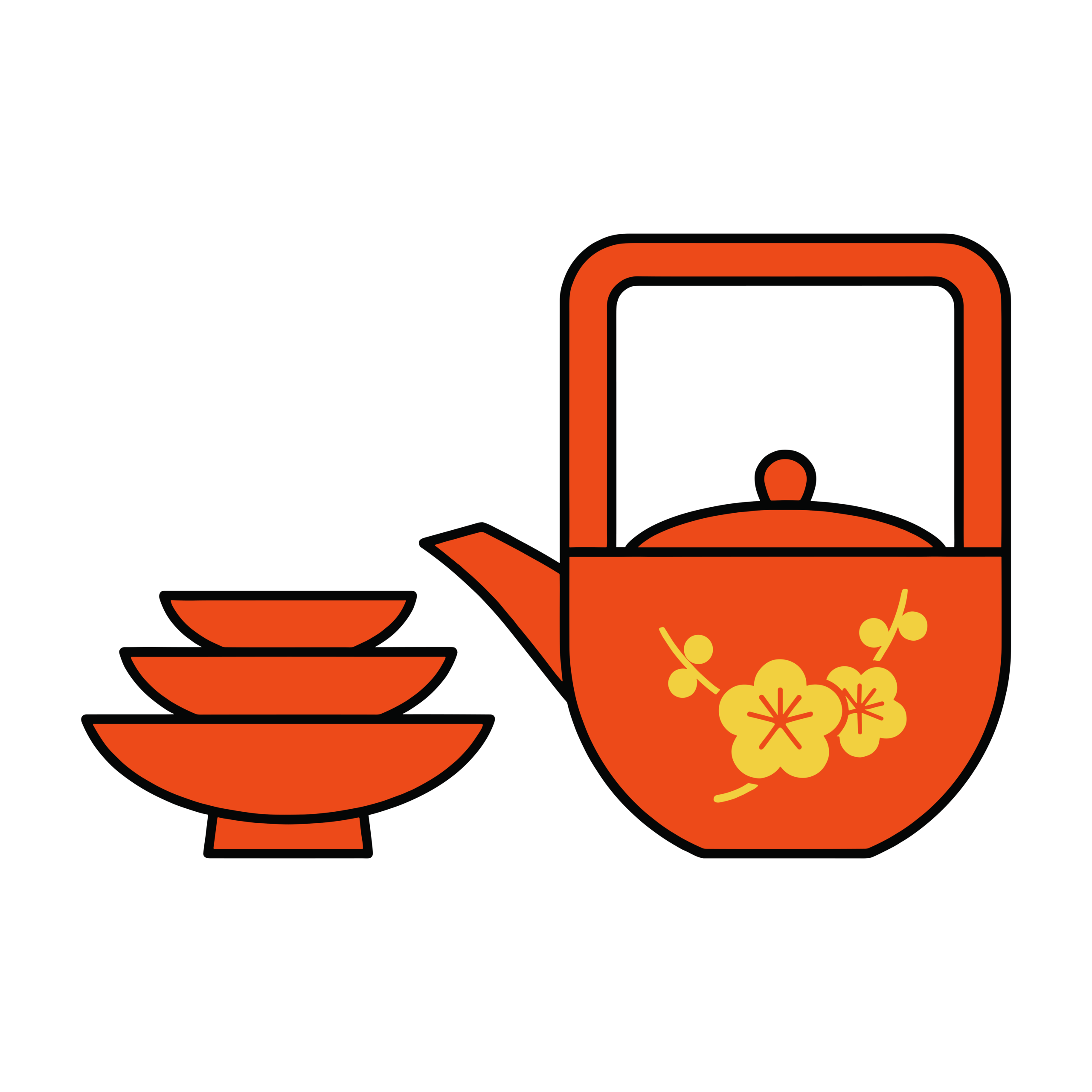 梅模様の屠蘇器と盃を描いたお屠蘇セットのかわいいイラスト。お正月に使いやすい和風フリー素材です。