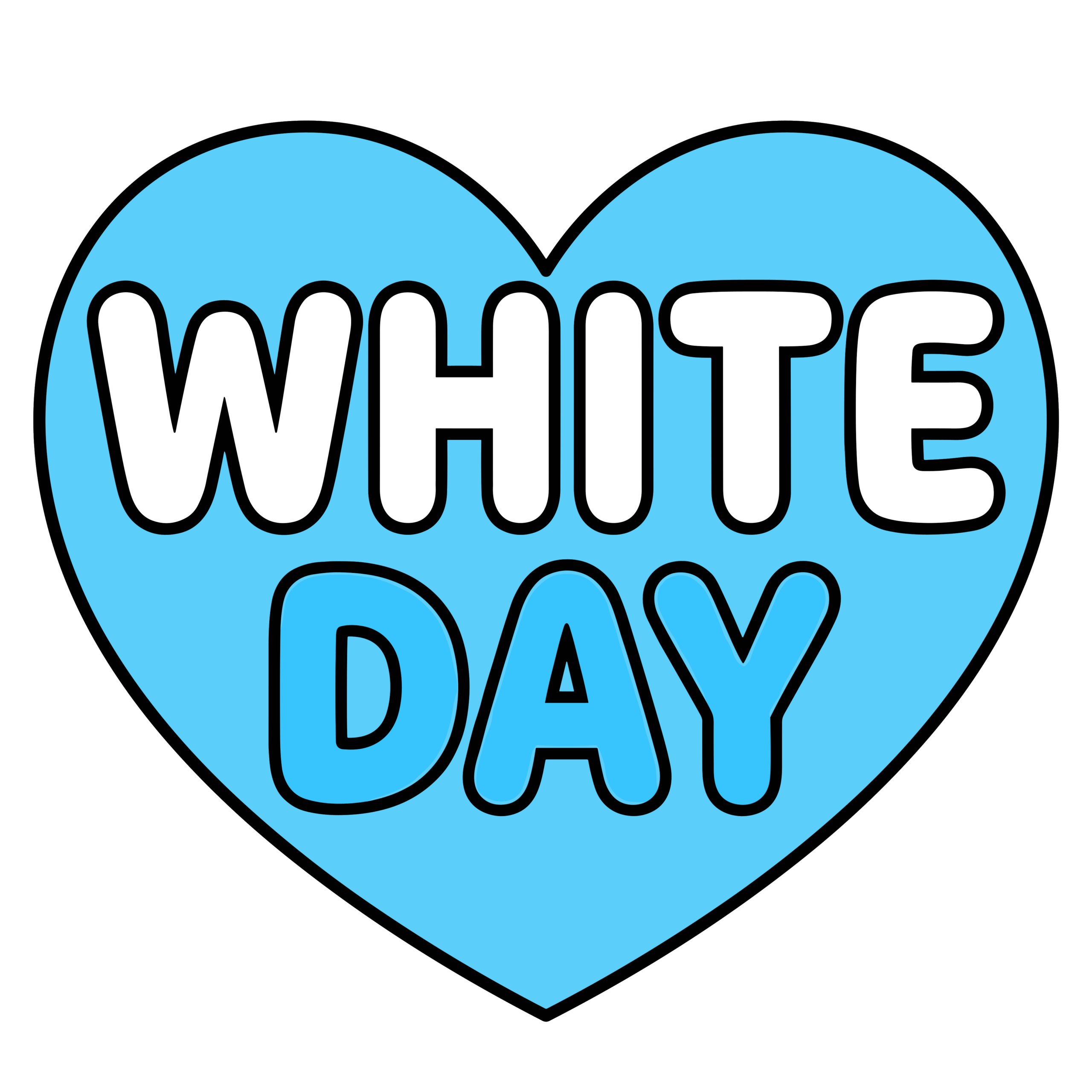 WHITE DAYと書かれたホワイトデー向けの青いハートのイラスト