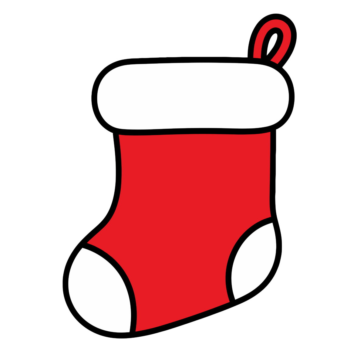 クリスマスの靴下のイラスト(カラー)