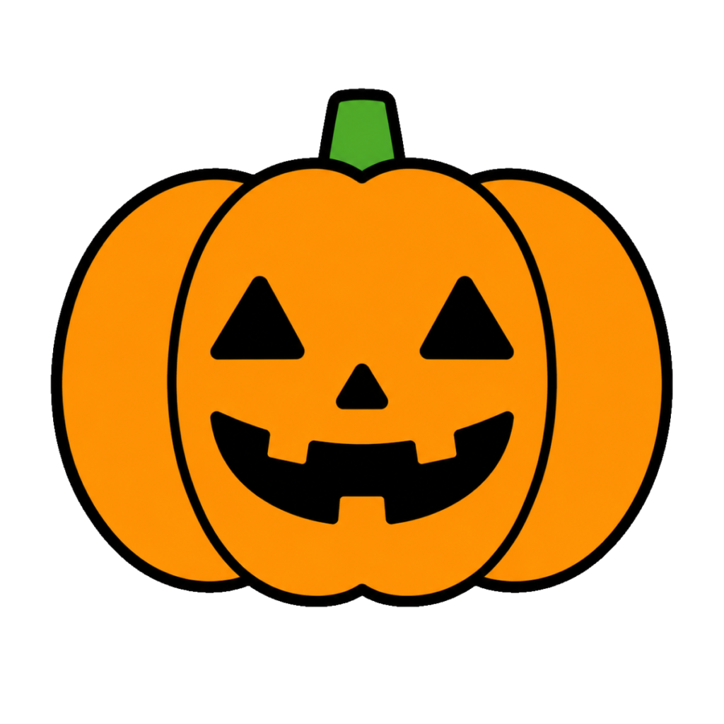 ハロウィンのかぼちゃランタンのイラスト（カラー）