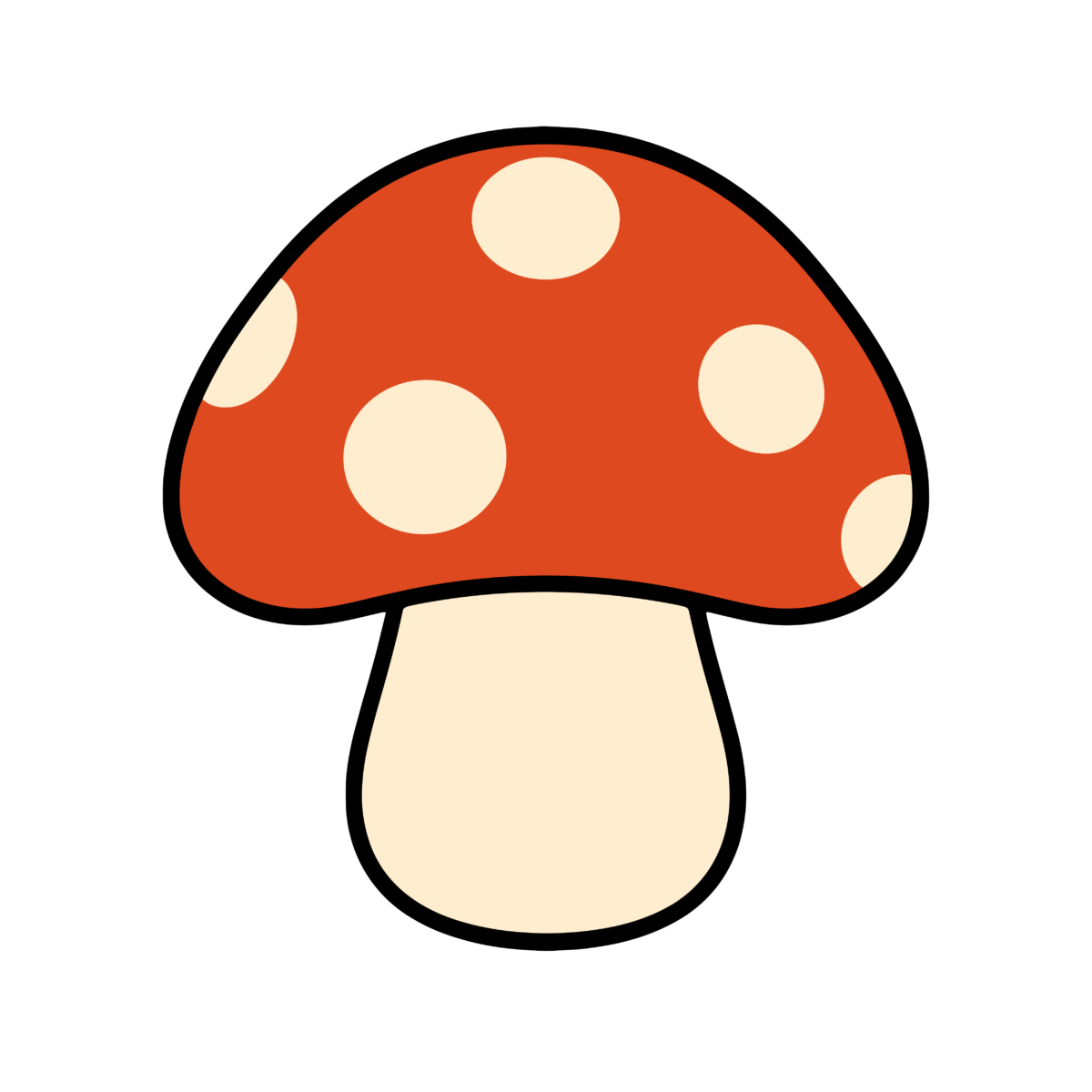きのこのイラスト(カラー)