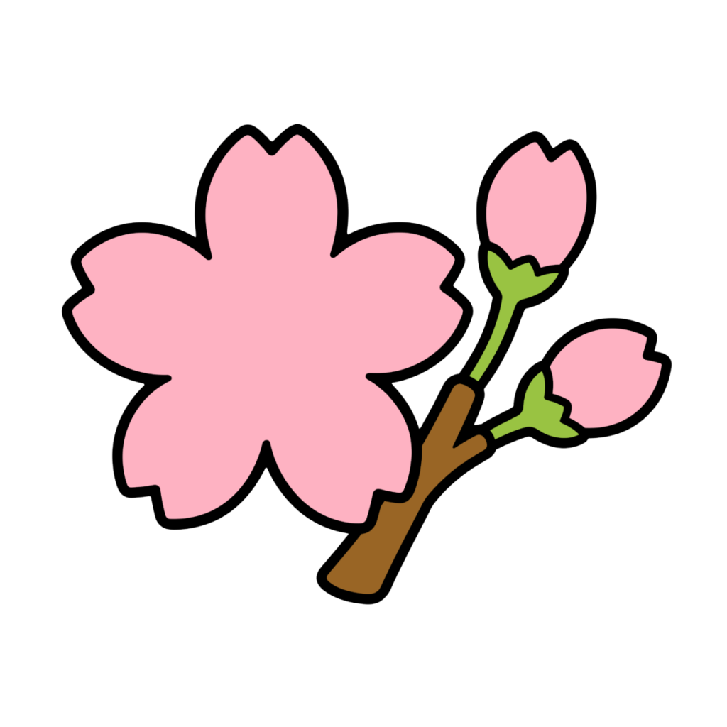 さくらの花のイラスト（カラー）
