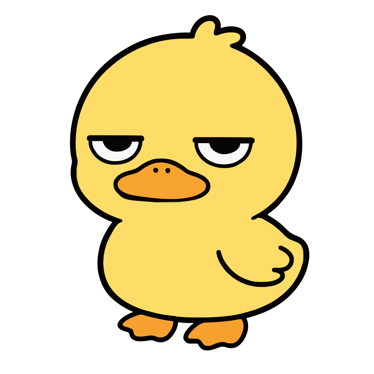 あひるのかわいいイラスト（カラー）