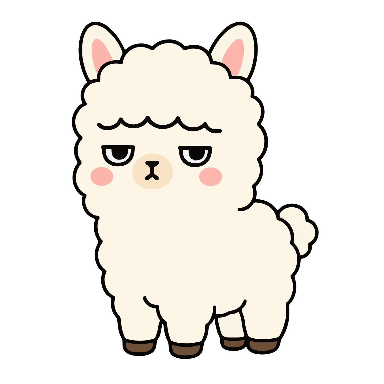 あるぱかのかわいいイラスト（カラー）