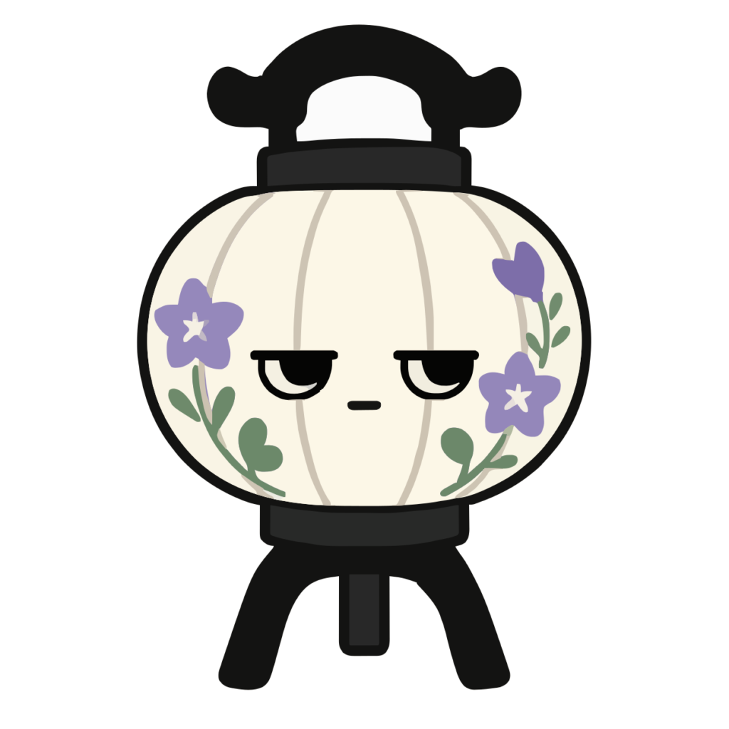盆提灯のかわいいイラスト（カラー）
