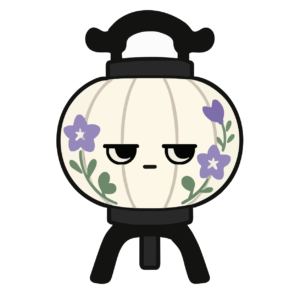 盆提灯のかわいいイラスト(カラー)