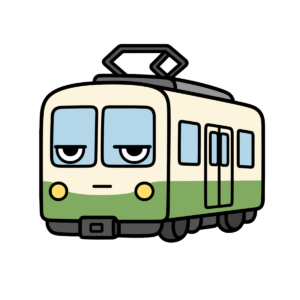 電車のかわいいイラスト(カラー)