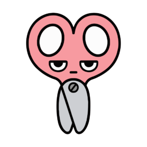 はさみのかわいいイラスト（カラー）