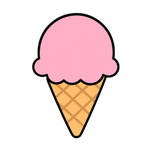 アイスクリームのかわいいイラスト(カラー)