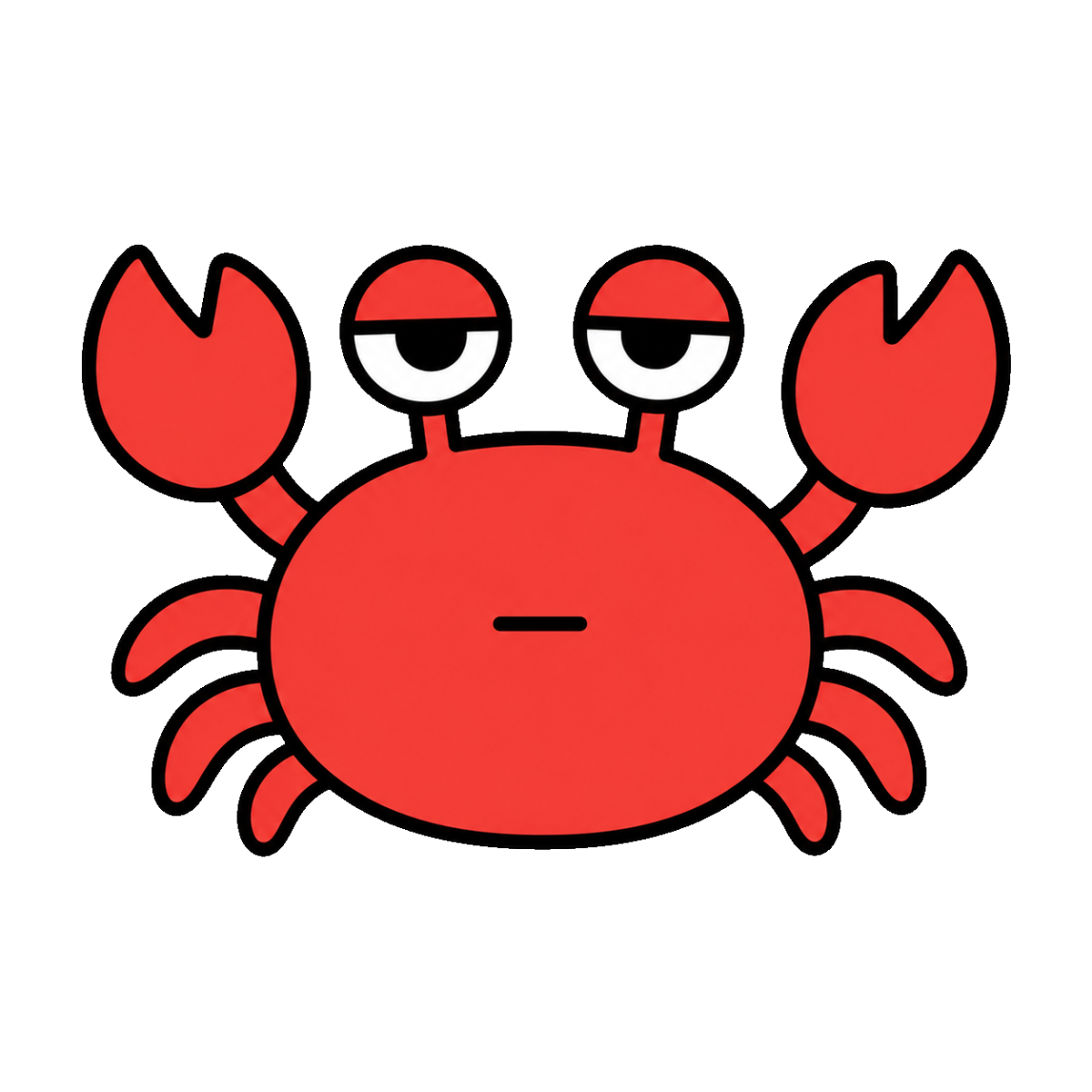カニのかわいいイラスト(カラー)