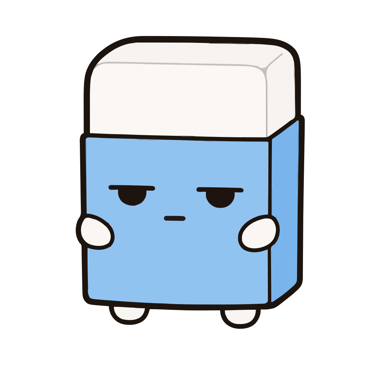 けしごむのイラスト（かわいい）（カラー）