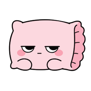 まくらのかわいいイラスト（カラー）