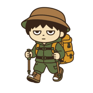 山登りをする子ども
