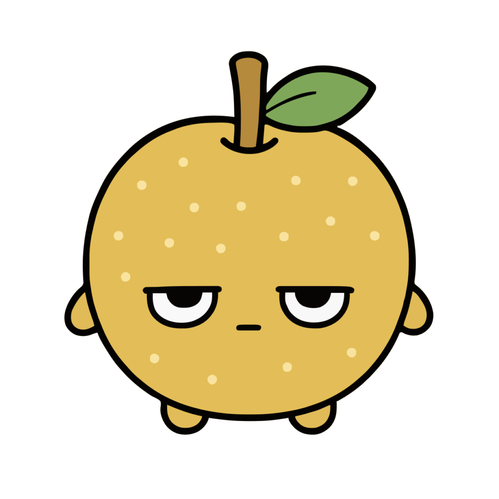 梨のかわいいイラスト（カラー）