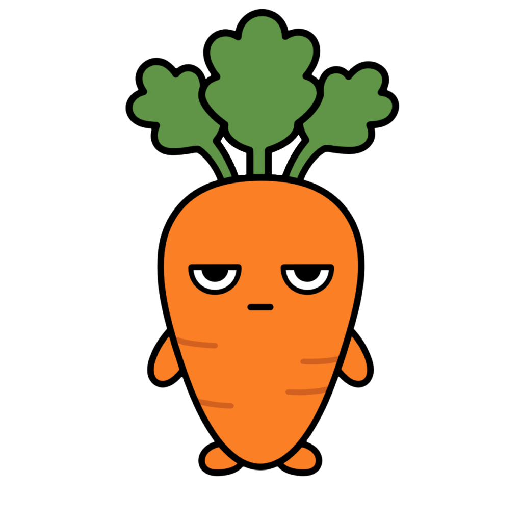 にんじんのかわいいイラスト（カラー）