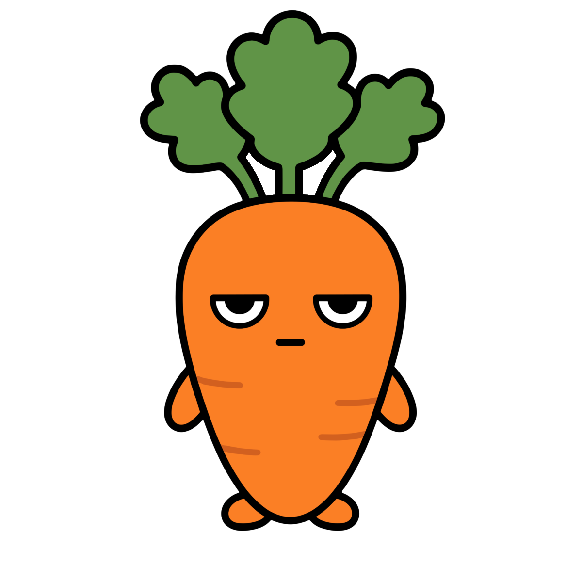 にんじんのかわいいイラスト(カラー)