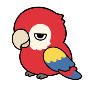 おうむのイラスト（かわいい）