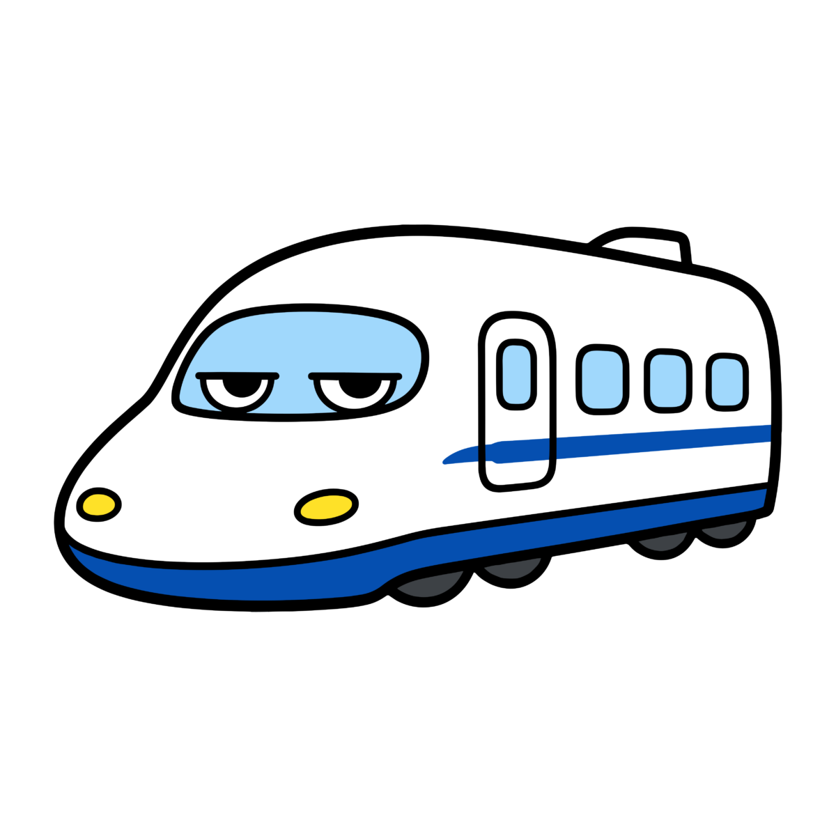 新幹線のかわいいイラスト（カラー）