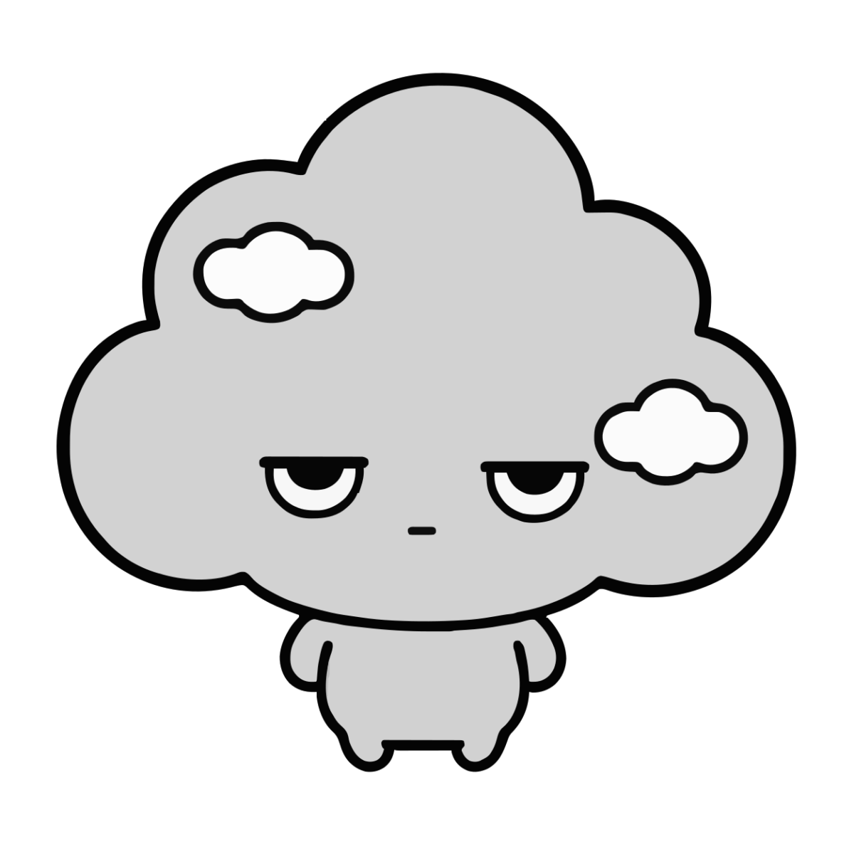 そらのイラスト（かわいい）（モノクロ）