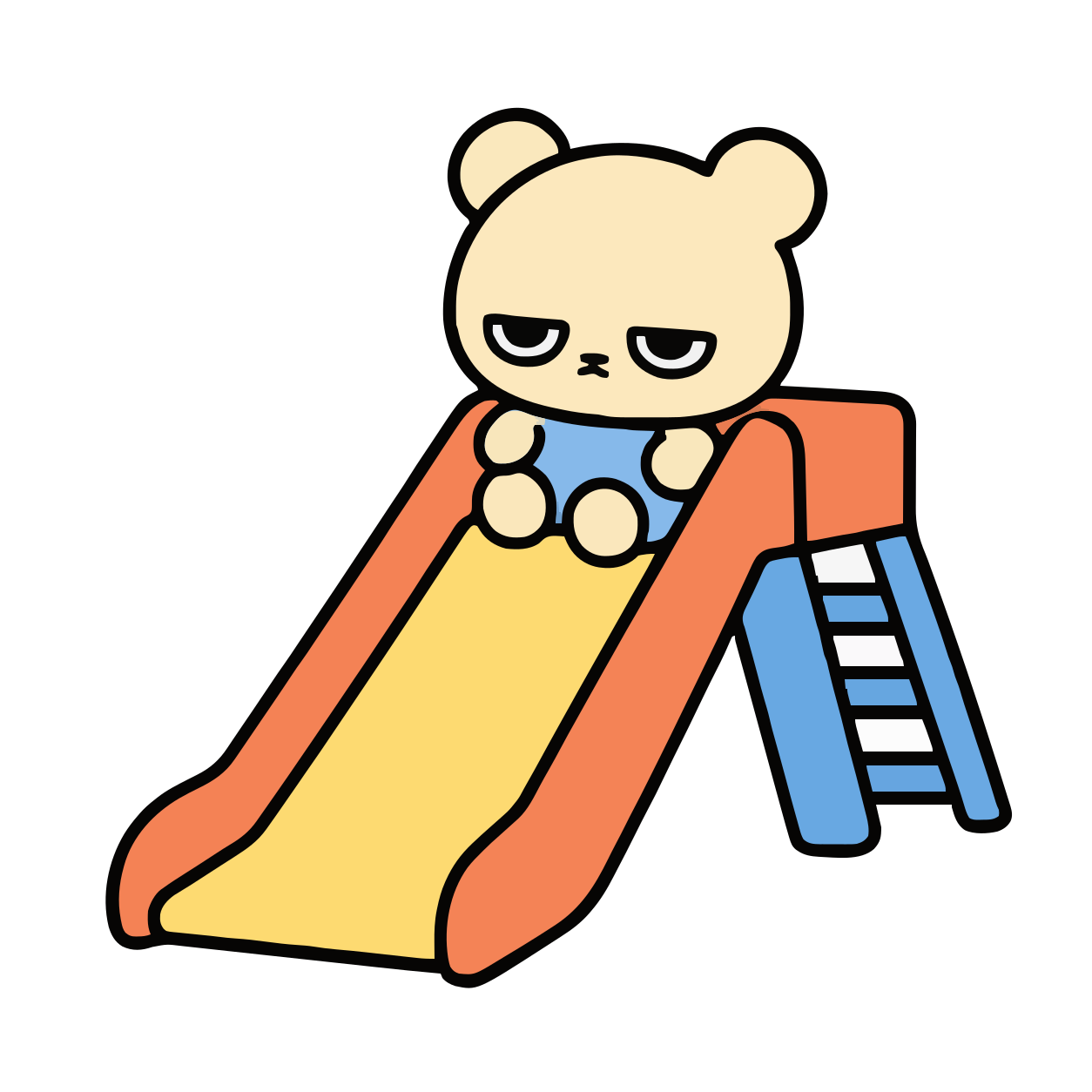 すべりだいのイラスト(かわいい)(カラー)