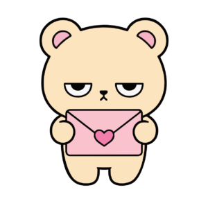 てがみのかわいいイラスト（カラー）
