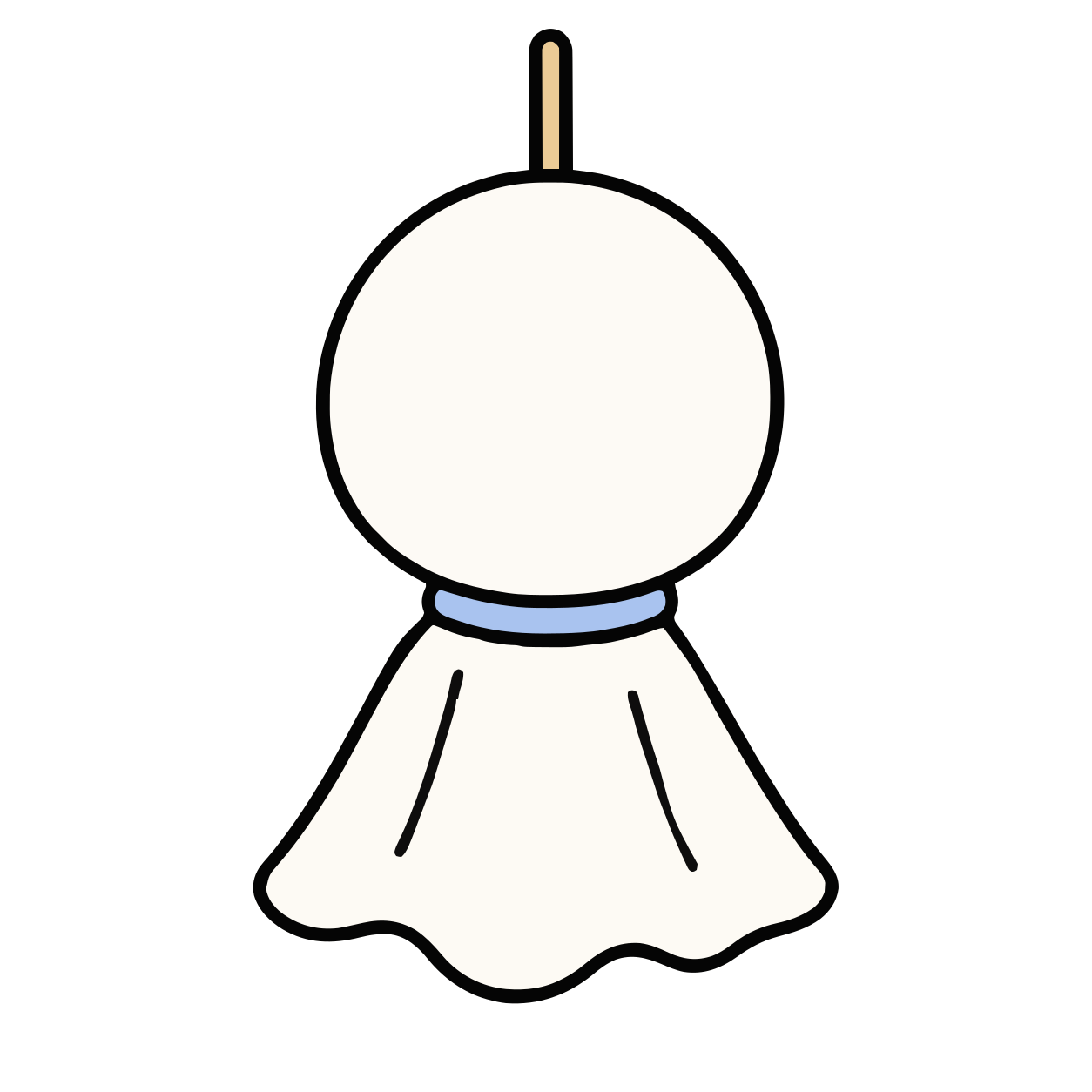 てるてるぼうずのイラスト(かわいい)(カラー)