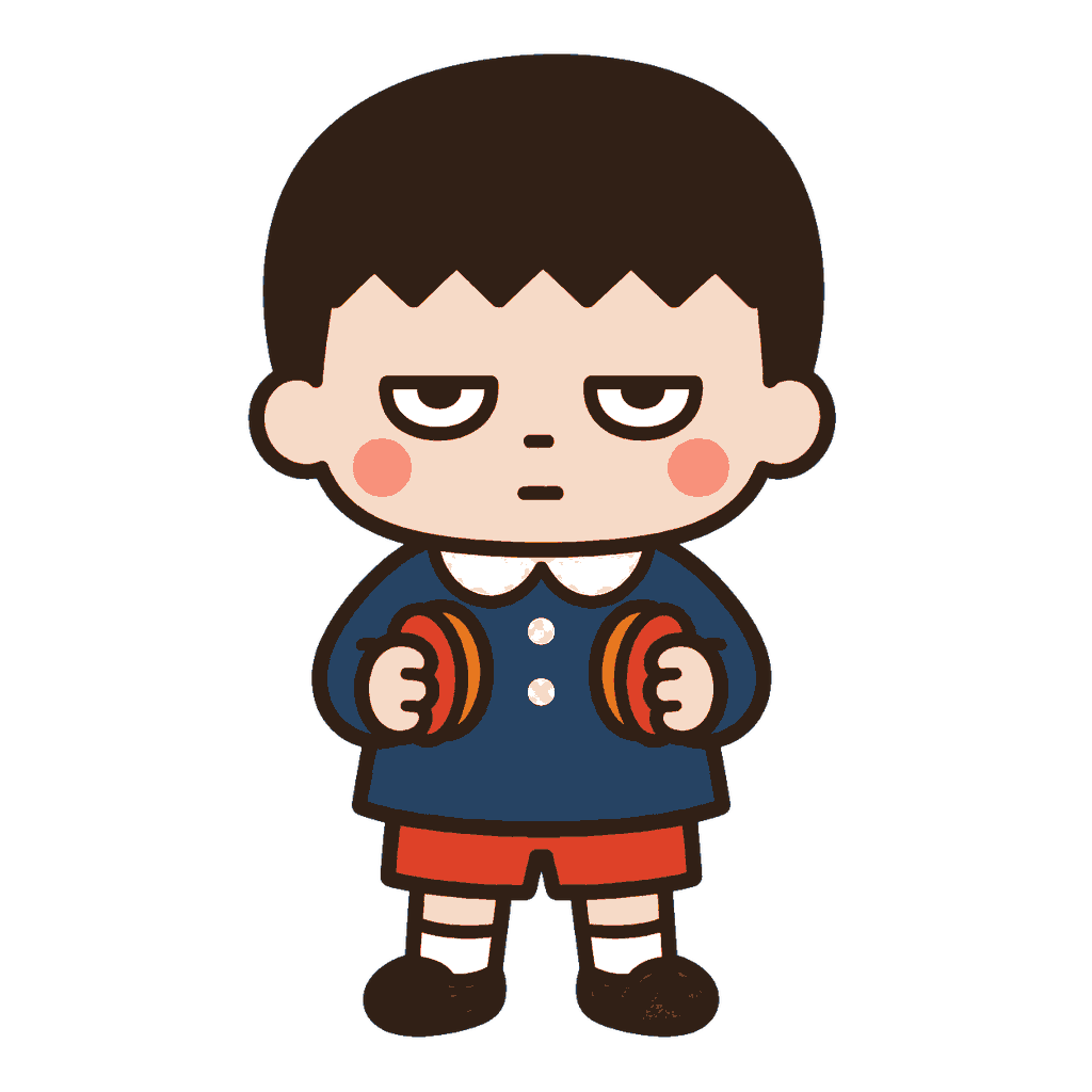 発表会でカスタネットをたたく子どものイラスト（カラー）