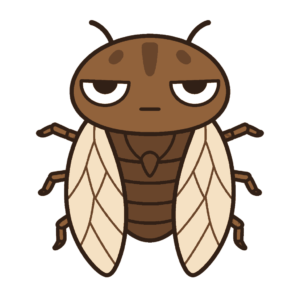 じとめのセミキャラクター