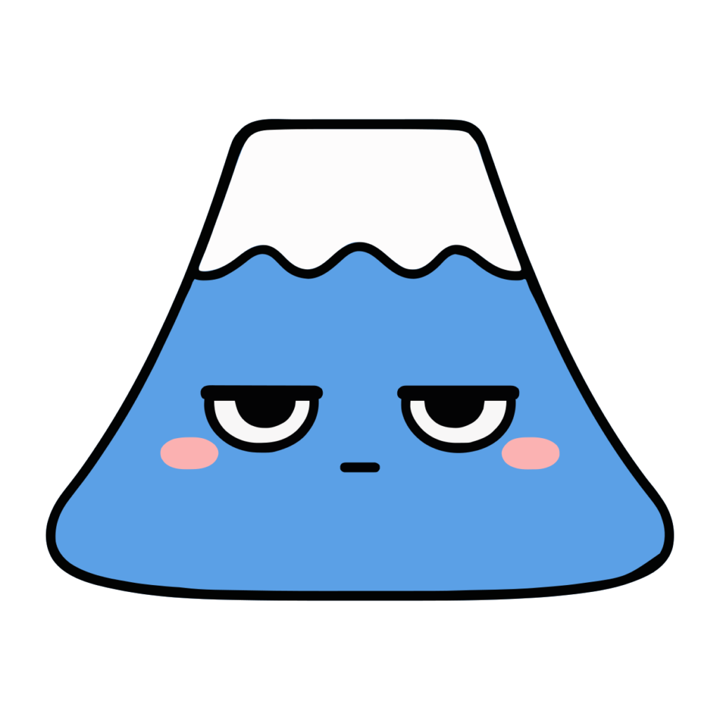 ふじさんのかわいいイラスト（カラー）
