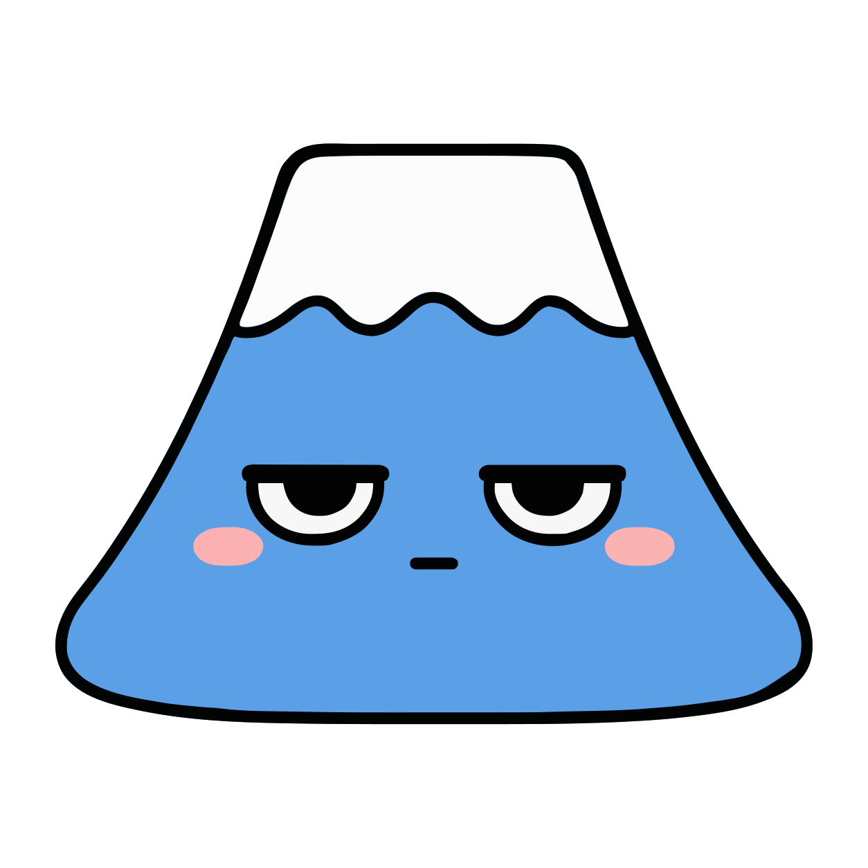 ふじさんのかわいいイラスト（カラー）