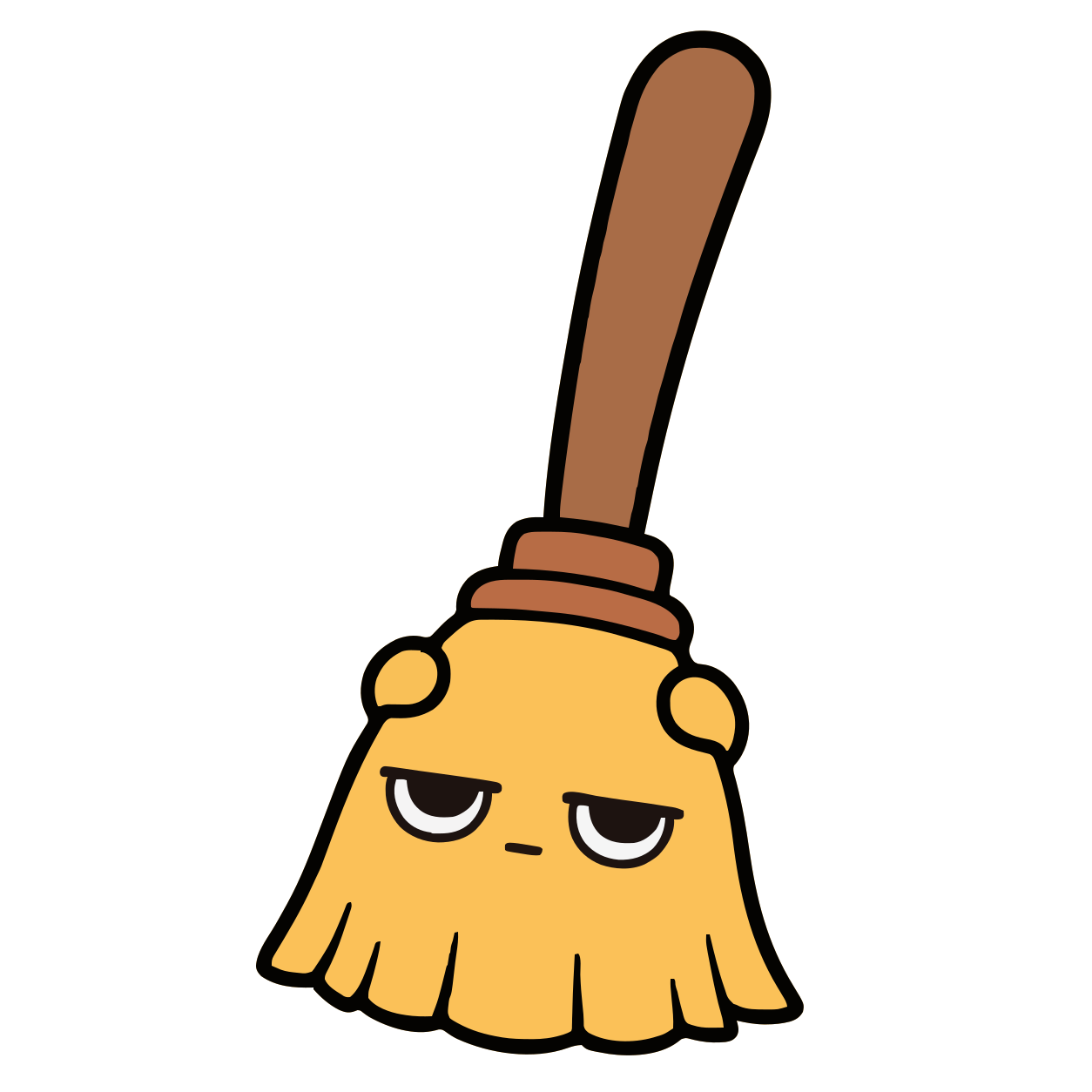 ほうきのイラスト(かわいい)(カラー)