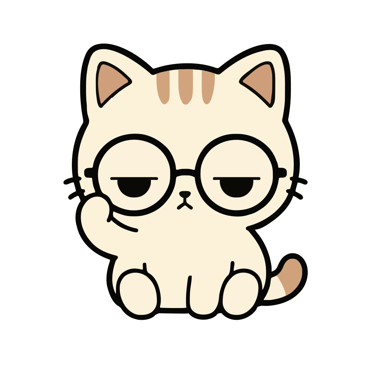 めがねのイラスト（かわいい）（カラー）