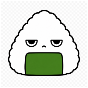 おにぎりのかわいいシンプルイラスト（カラー）