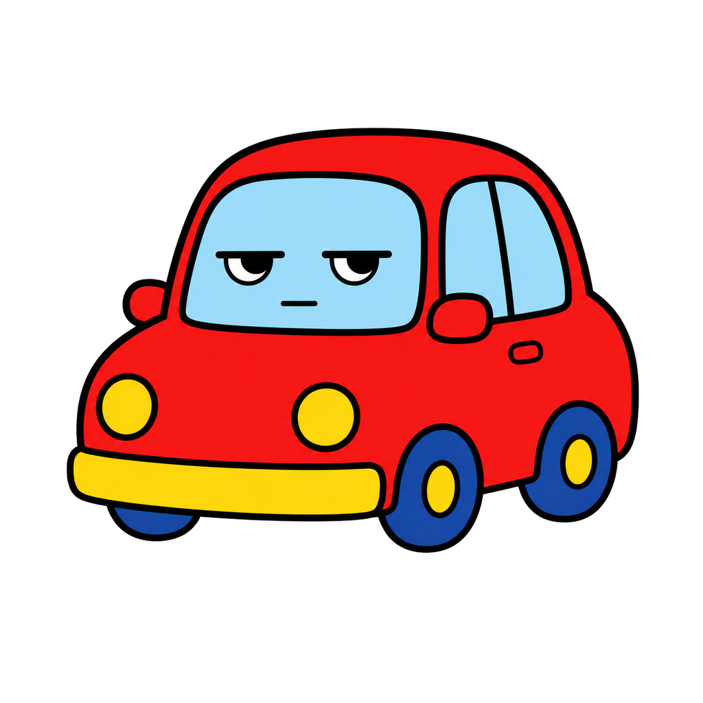 くるまのかわいいシンプルイラスト（カラー）