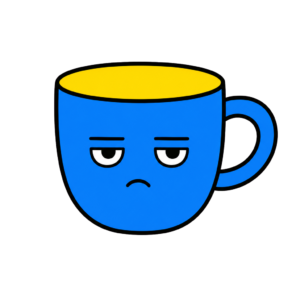 こっぷのかわいいシンプルイラスト（カラー）