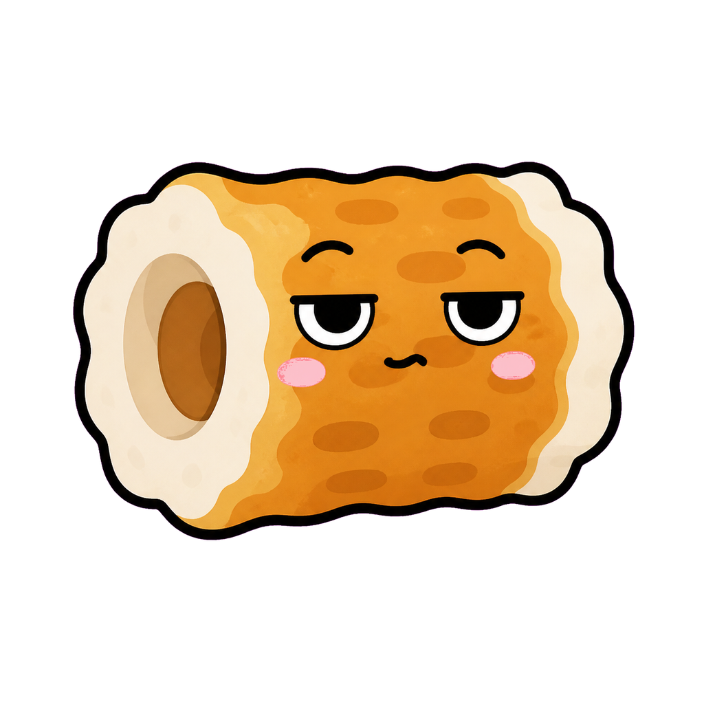 ちくわのかわいいイラスト（カラー）