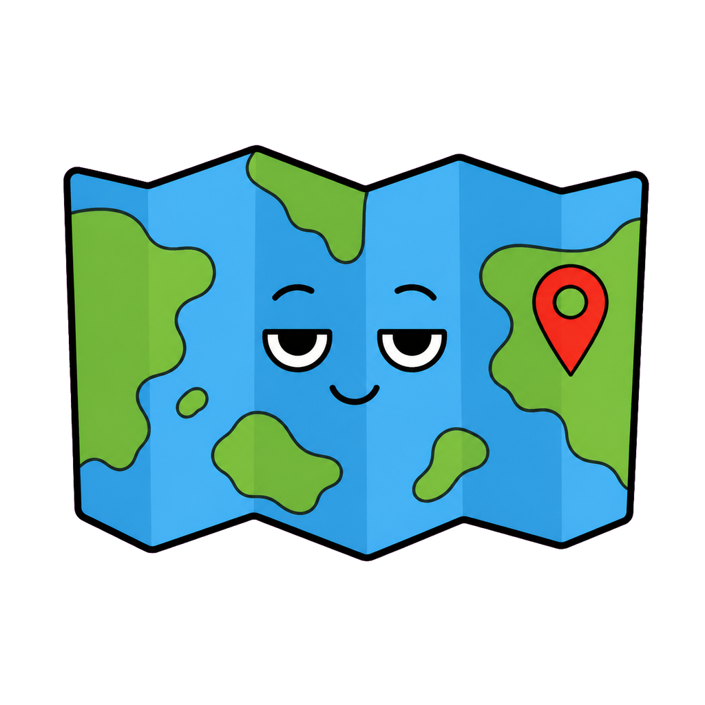 ちずのかわいいシンプルイラスト（カラー）