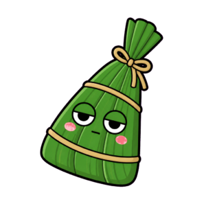 ちまきのかわいいシンプルイラスト（カラー）