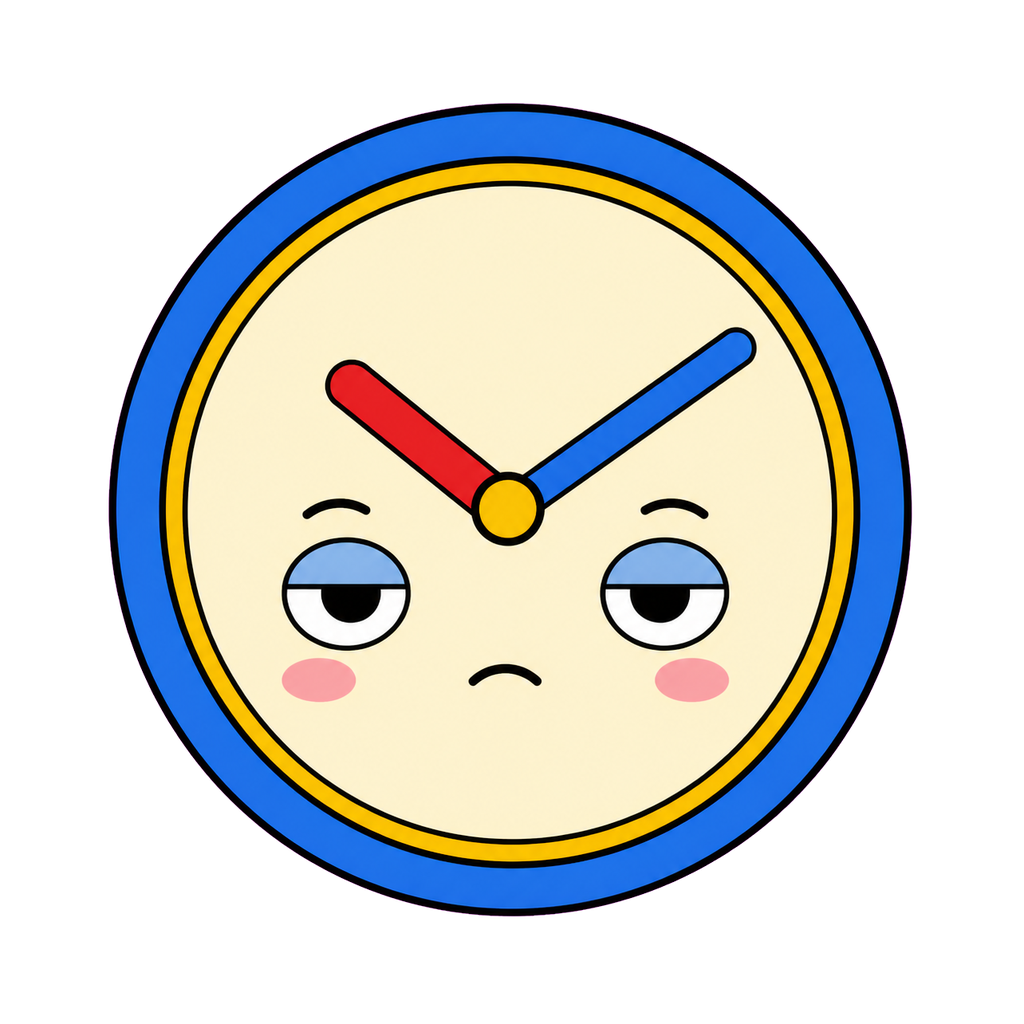 とけいのかわいいシンプルイラスト（カラー）