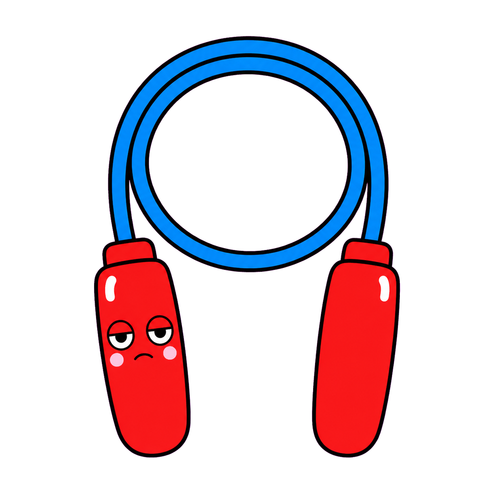 なわとびのかわいいシンプルイラスト（カラー）