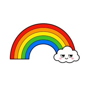 にじのかわいいイラスト｜ひらがな教材