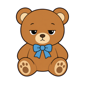 ぬいぐるみのかわいいイラスト｜ひらがな教材