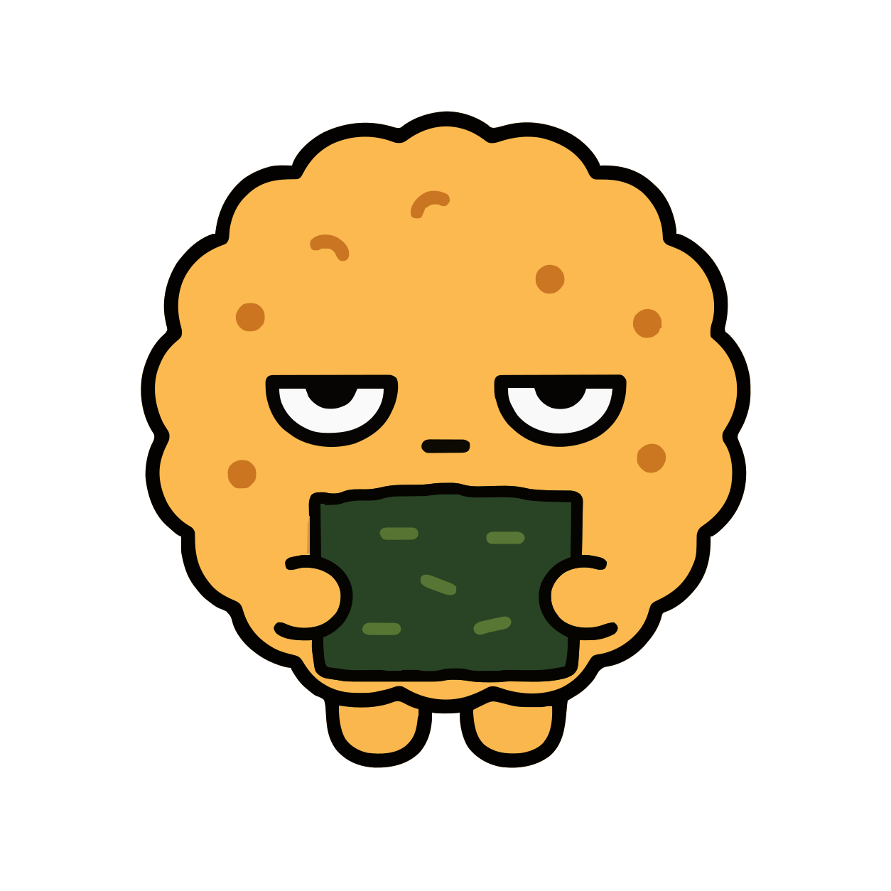 せんべいのイラスト（かわいい）（カラー）