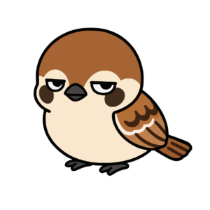 すずめのイラスト(かわいい)