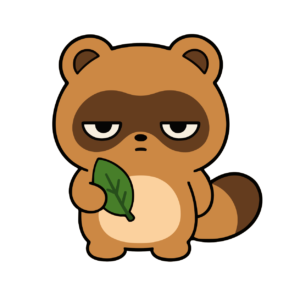 たぬきのイラスト(かわいい)