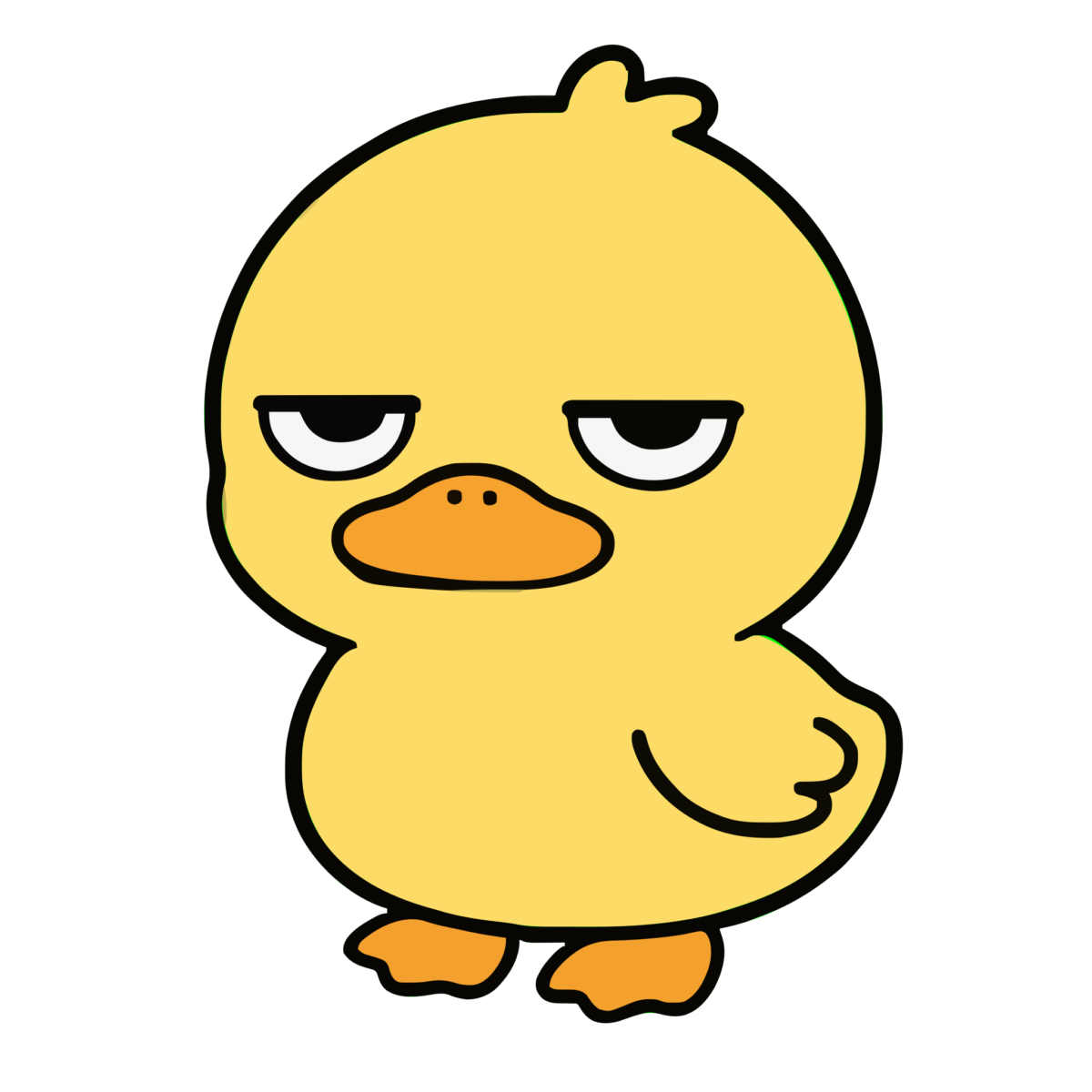 あひるのイラスト(かわいい)(カラー)