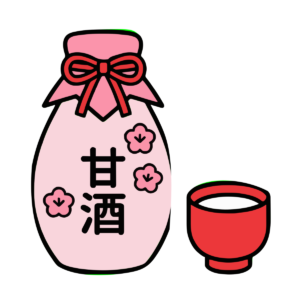 甘酒とおちょこ