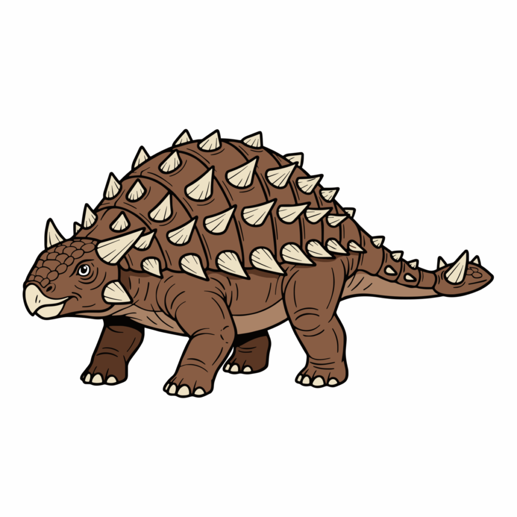 アンキロサウルスのイラスト無料ダウンロード（カラー）