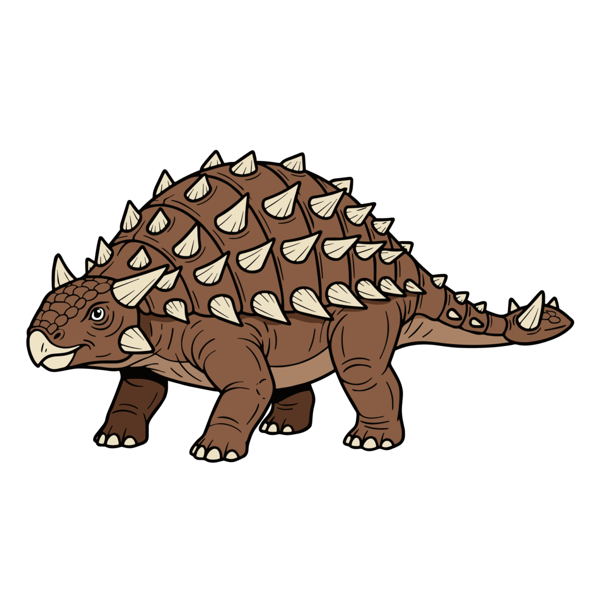 アンキロサウルスのイラスト無料ダウンロード（カラー）