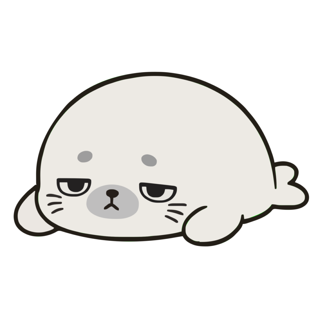 あざらしのイラスト（かわいい）（カラー）